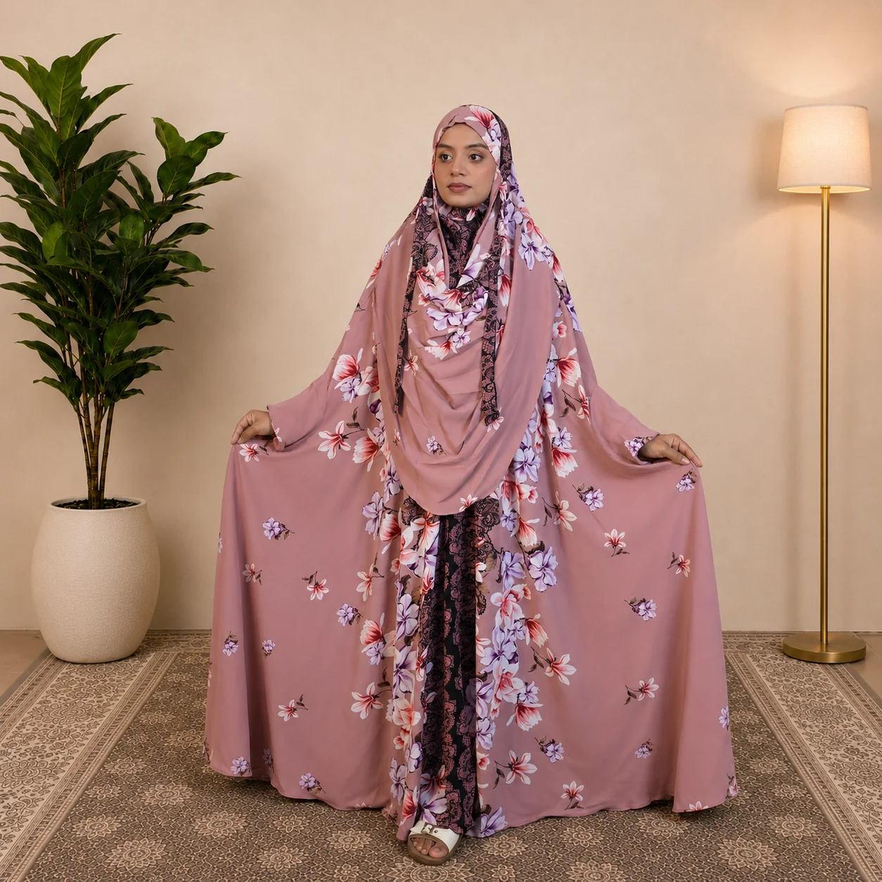 Premium Turkish Kaftan Silk Floor Touch Jilbab J402